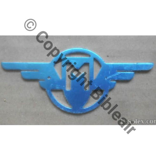 MOTOBECANE LOGO pour tablier   Alu decoupe sans attache IDENTIF B.RIGODANZO Src.lesolex.com MOBY92.com 